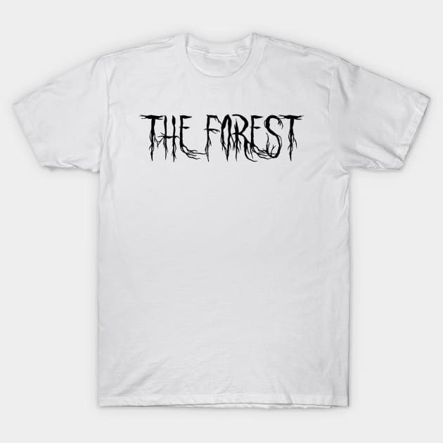 The Forest (Scary Text Horror Movie) Font T-Shirt by AnotherOne